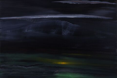 Rinaldo invernizzi, smeraldo 7, olio su tela, cm 110 x 110 - foto gianluca di ioia
