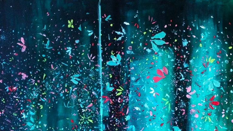 201, the free garden, 140x100, acrilico su tela